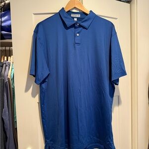 Peter Millar Royal Tour Fit Blue Polo Golf Shirt